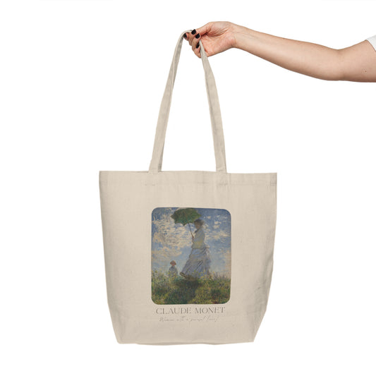 Woman with a Parasol by Claude Monet (1875) | Organic Cotton Tote Bag | Eco-Friendly